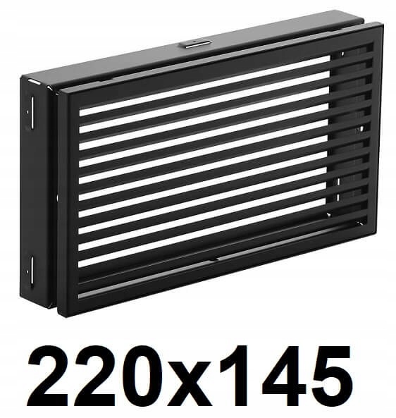 Vetracia mriežka - Krbový rošt 220x145 [mm] ČIERNY
