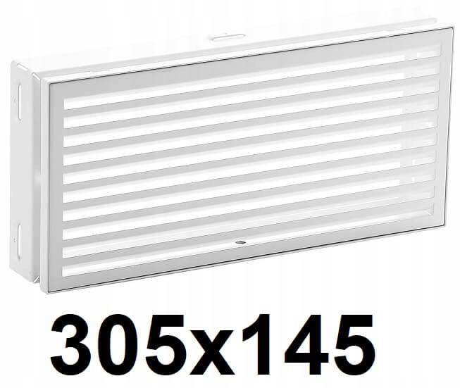 Vetracia mriežka – Krbový rošt 305 × 145 [mm] BIELY