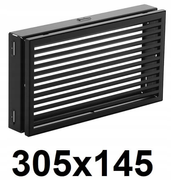 Vetracia mriežka - Krbový rošt 305x145 [mm] ČIERNY