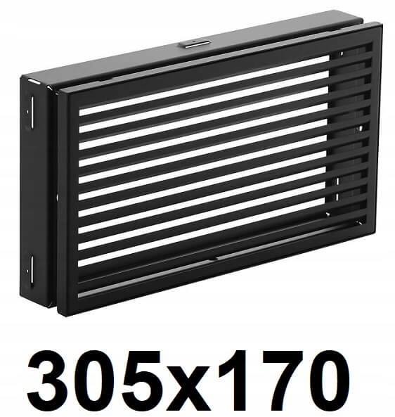 Vetracia mriežka - Krbový rošt 305x170 [mm] ČIERNY