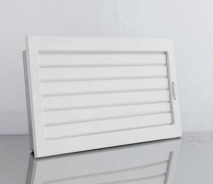 Krbová mriežka 325 × 195 s pohyblivým uzáverom, biela