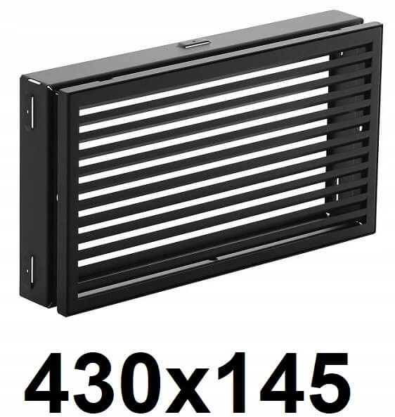 Vetracia mriežka - Krbový rošt 430x145 [mm] ČIERNY