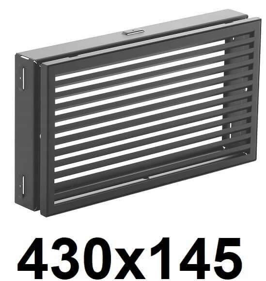 Vetracia mriežka - Krbový rošt 430x145 [mm] GRAFIT