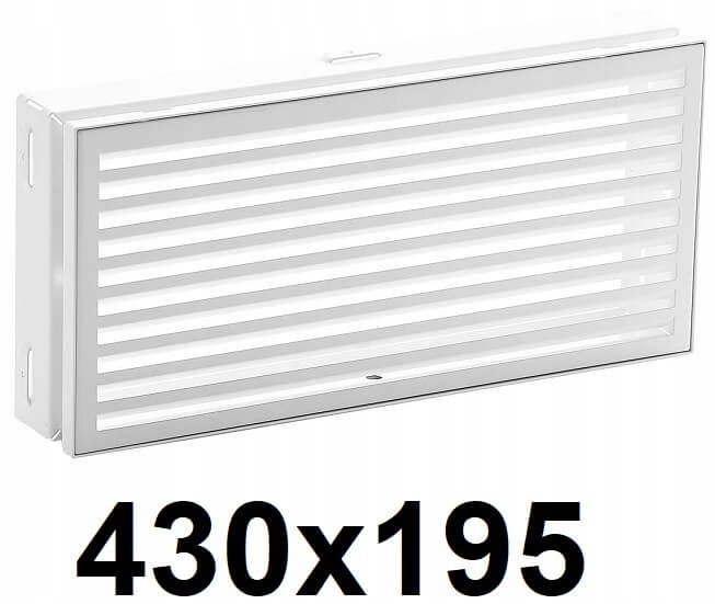 Vetracia mriežka – Krbový rošt 430 × 195 [mm] BIELY
