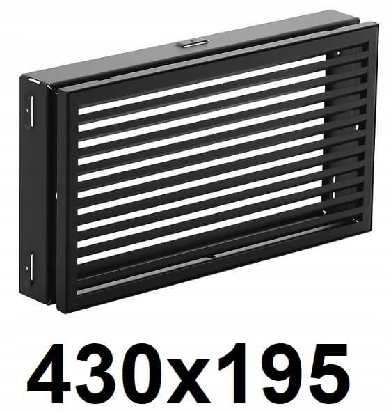 Vetracia mriežka - Krbová mriežka 430x195 [mm] ČIERNA