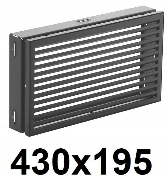 Vetracia mriežka - Krbový rošt 430x195 [mm] GRAFIT
