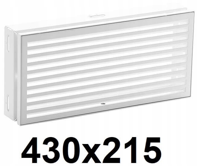 Vetracia mriežka – Krbový rošt 430 × 215 [mm] BIELY