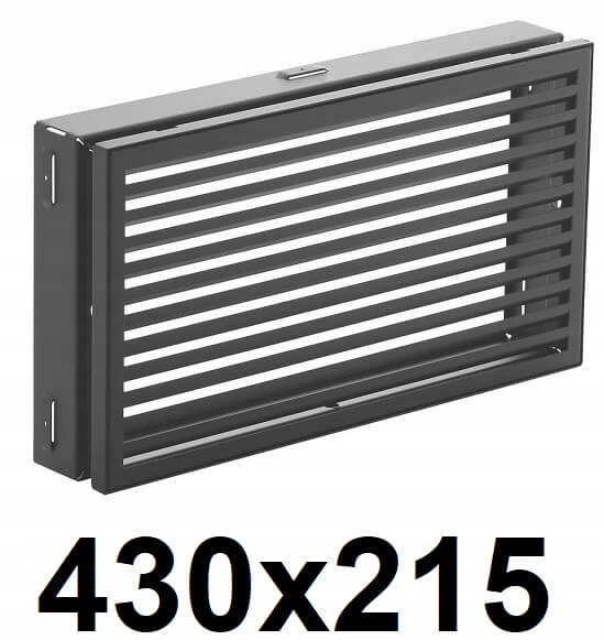 Vetracia mriežka - Krbový rošt 430x215 [mm] GRAFIT