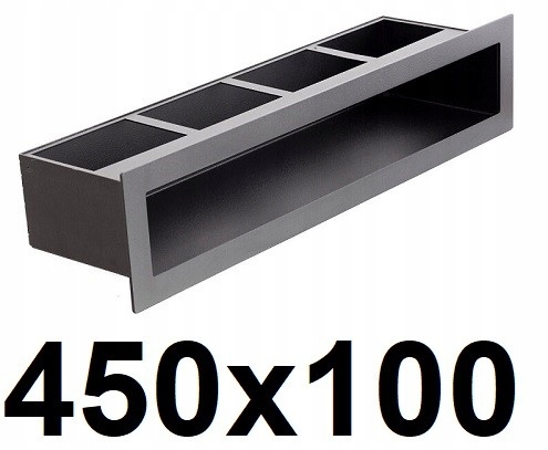 Vetracia mriežka - Sudový rošt 450x100 [mm] ČIERNY