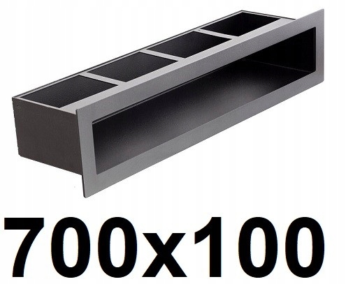 Vetracia mriežka - Sudový rošt 700x100 [mm] ČIERNY