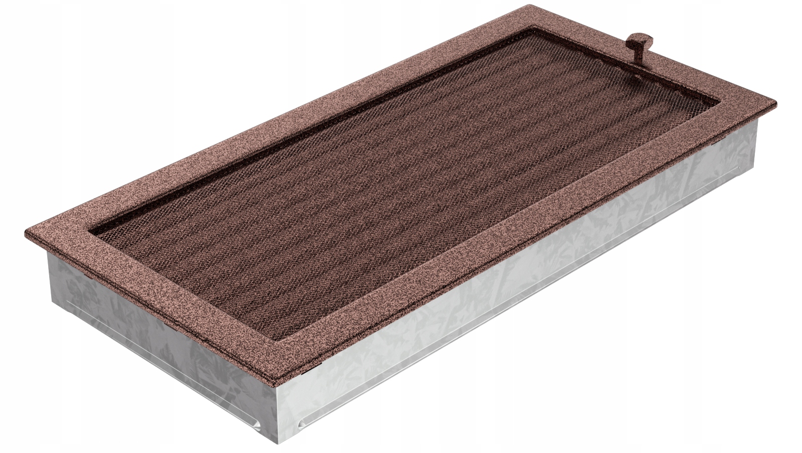 Medená krbová mriežka s roletovým krbom 22x45
