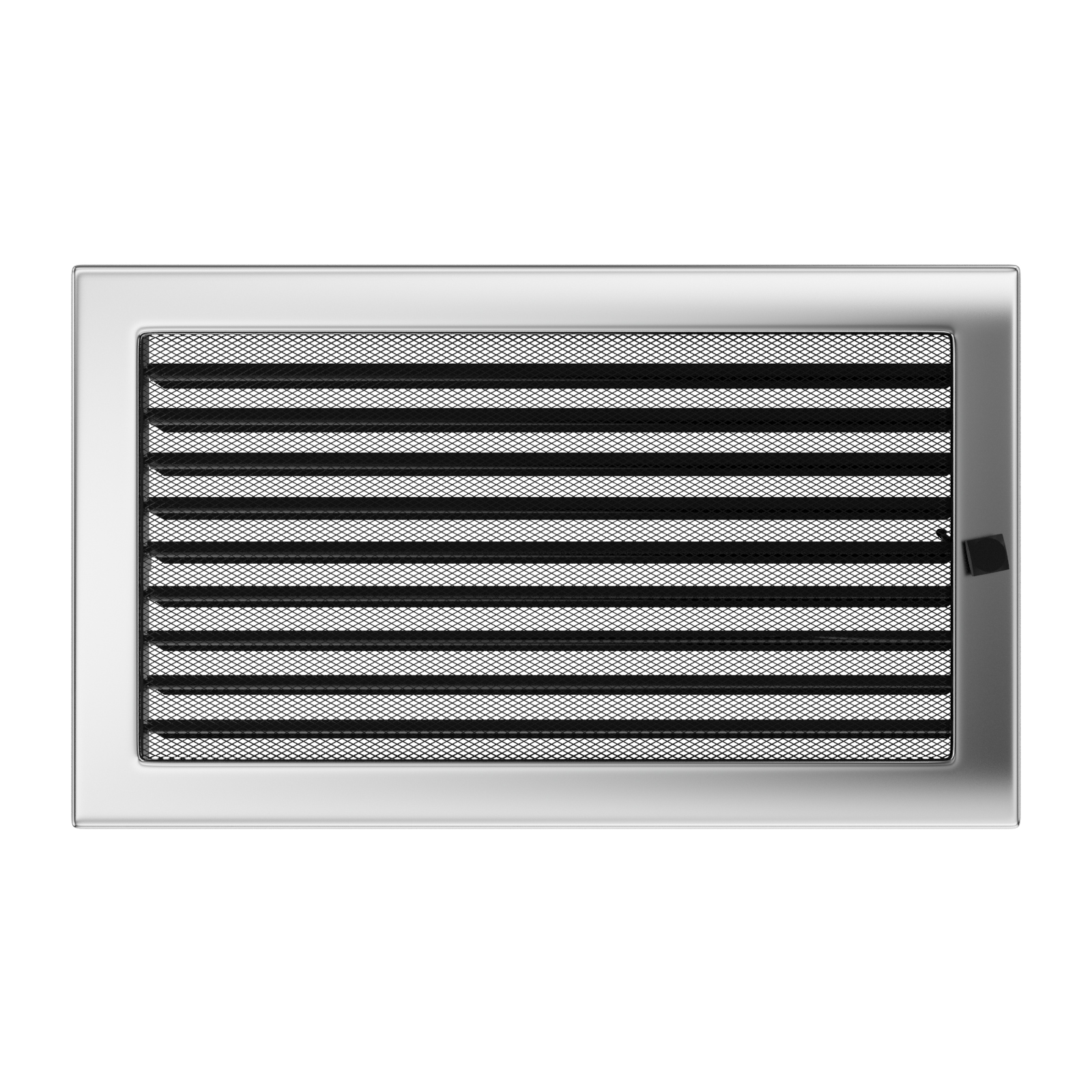 Krbový rošt, niklovaná roleta krb 22x37
