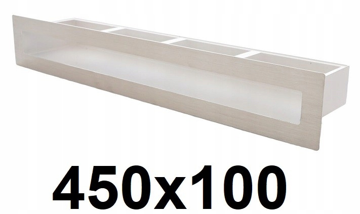 Vetracia mriežka - Sudová mriežka 450x100 [mm] BIELA / CHROMOVÁ