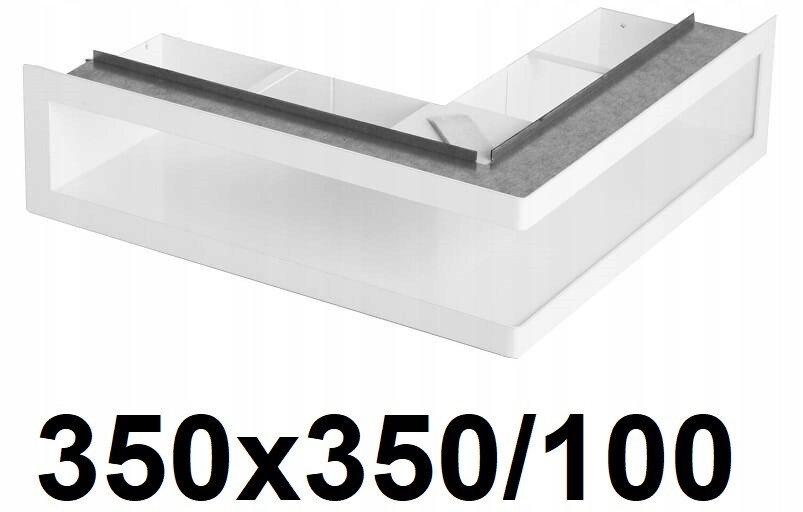 Vetracia mriežka – Sudová mriežka s rámom 350 × 350 / 100 [mm] BIELA