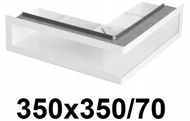 Vetracia mriežka – Sudová mriežka s rámom 350 × 350 / 70 [mm] BIELA