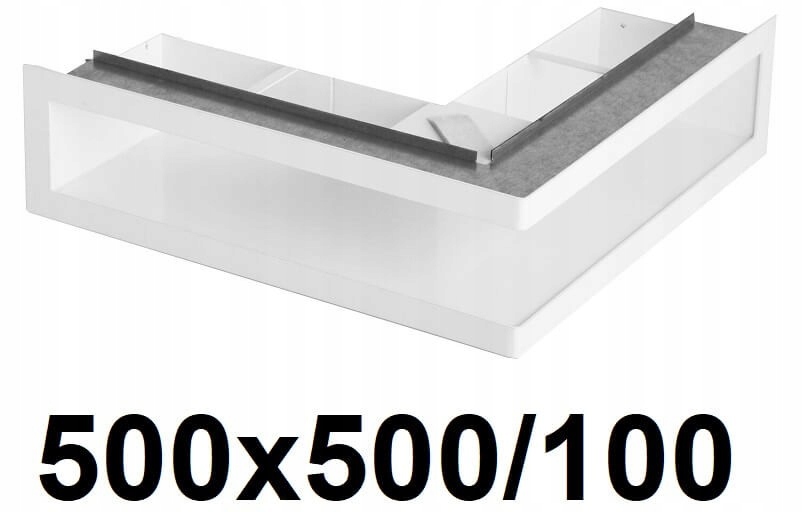 Vetracia mriežka – Sudová mriežka s rámom 500 × 500 / 100 [mm] BIELA