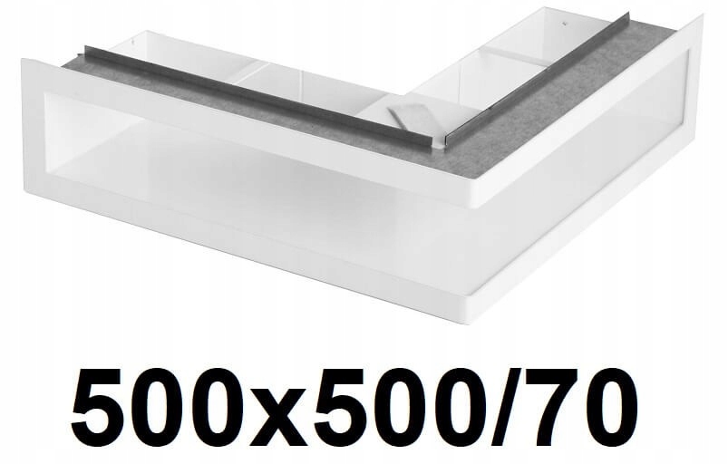 Vetracia mriežka – Sudová mriežka s rámom 500 × 500 / 70 [mm] BIELA