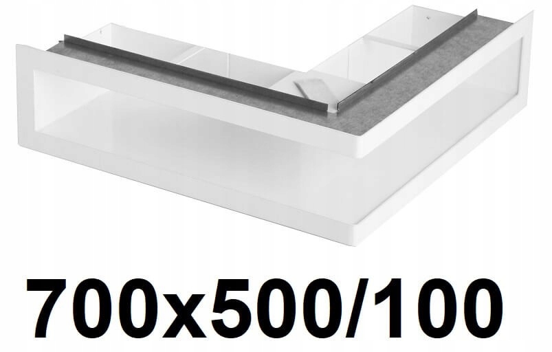 Vetracia mriežka – Sudová mriežka s rámom 500 × 700 / 100 [mm] BIELA / PRAVÁ