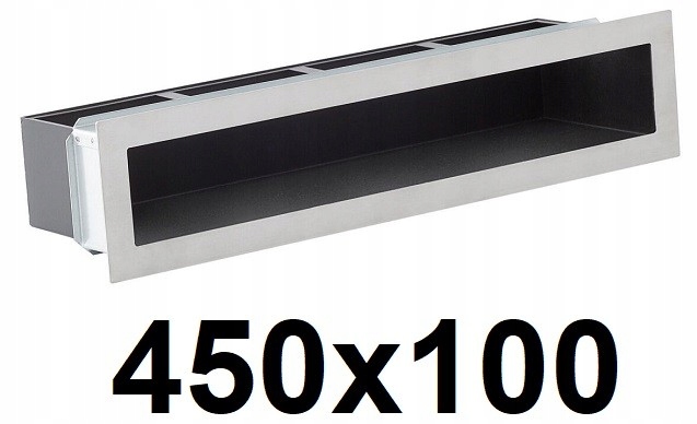 Vetracia mriežka - Sudová mriežka s rámom 450x100 [mm] CHROM