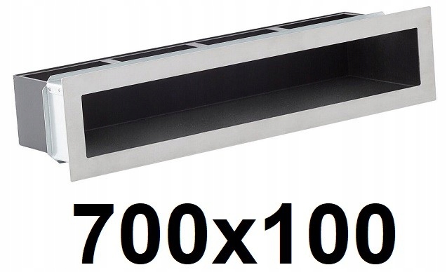 Vetracia mriežka - Sudová mriežka s rámom 700x100 [mm] CHROM