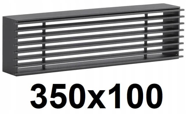 Vetracia mriežka - Sudová mriežka s uzáverom 350x100 [mm] ČIERNA