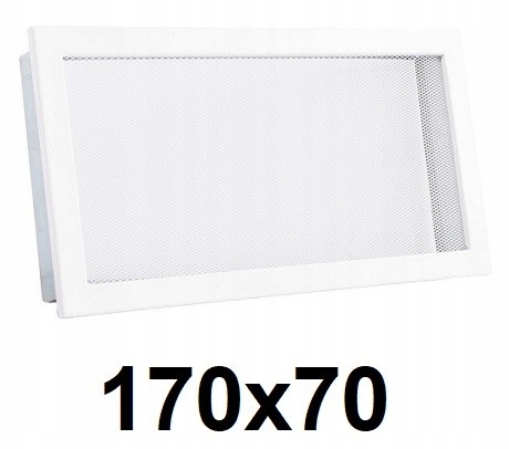 Vetracia mriežka – Kovová mriežka 170 × 70 [mm] BIELA