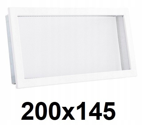 Vetracia mriežka – Kovová mriežka 200 × 145 [mm] BIELA