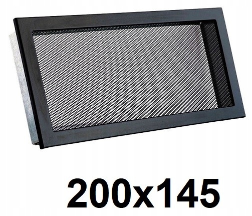 Vetracia mriežka - Kovová mriežka 200x145 [mm] ČIERNA