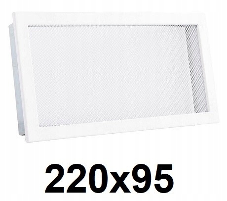 Vetracia mriežka – Kovová mriežka 220 × 95 [mm] BIELA