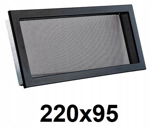 Vetracia mriežka - Kovová mriežka 220x95 [mm] ČIERNA