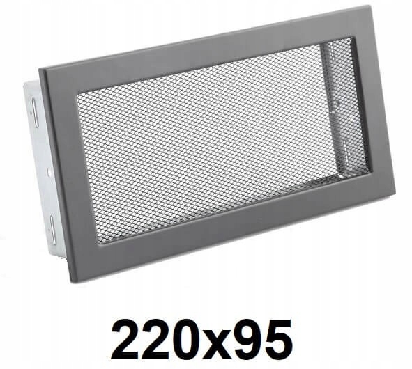 Vetracia mriežka - Kovová mriežka 220x95 [mm] GRAFITOVÁ