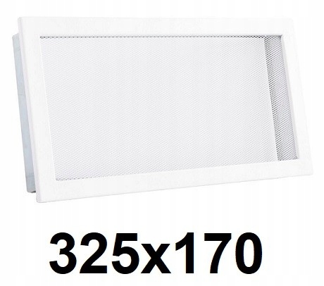 Vetracia mriežka – Kovová mriežka 325 × 170 [mm] BIELA