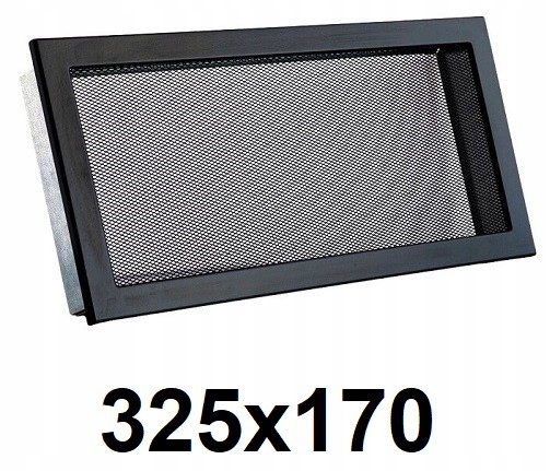 Vetracia mriežka - Kovová mriežka 325x170 [mm] ČIERNA