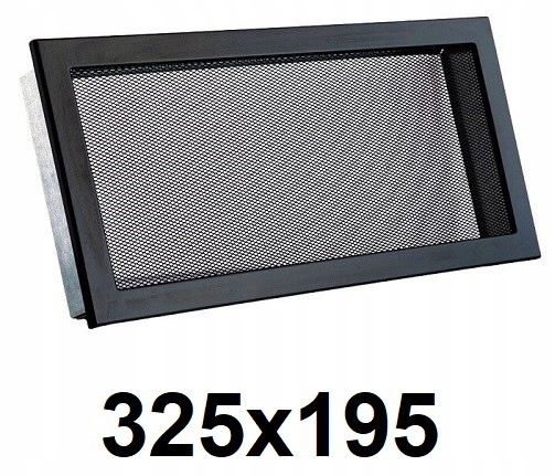 Vetracia mriežka - Kovová mriežka 325x195 [mm] ČIERNA