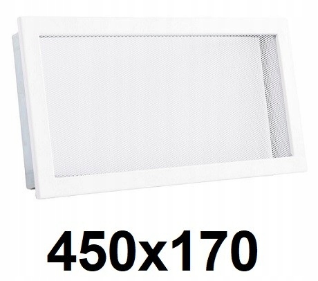 Vetracia mriežka – Kovová mriežka 450 × 170 [mm] BIELA