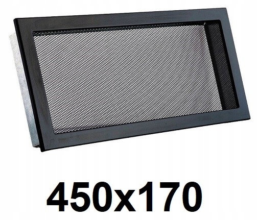Vetracia mriežka - Kovová mriežka 450x170 [mm] ČIERNA