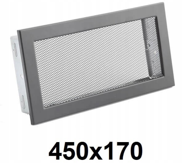 Vetracia mriežka - Kovová mriežka 450x170 [mm] GRAFITOVÁ