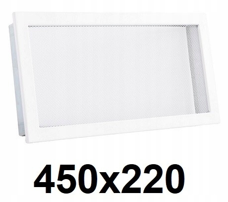 Vetracia mriežka – Kovová mriežka 450 × 220 [mm] BIELA