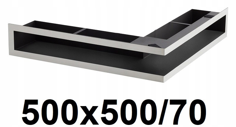 Vetracia mriežka - Rohový rošt 500x500 / 70 [mm] CHROM