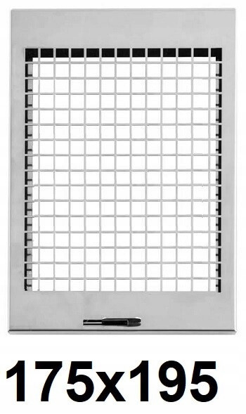 Vetracia mriežka - Sieťový otvor, komín 175x195 [mm] INOX