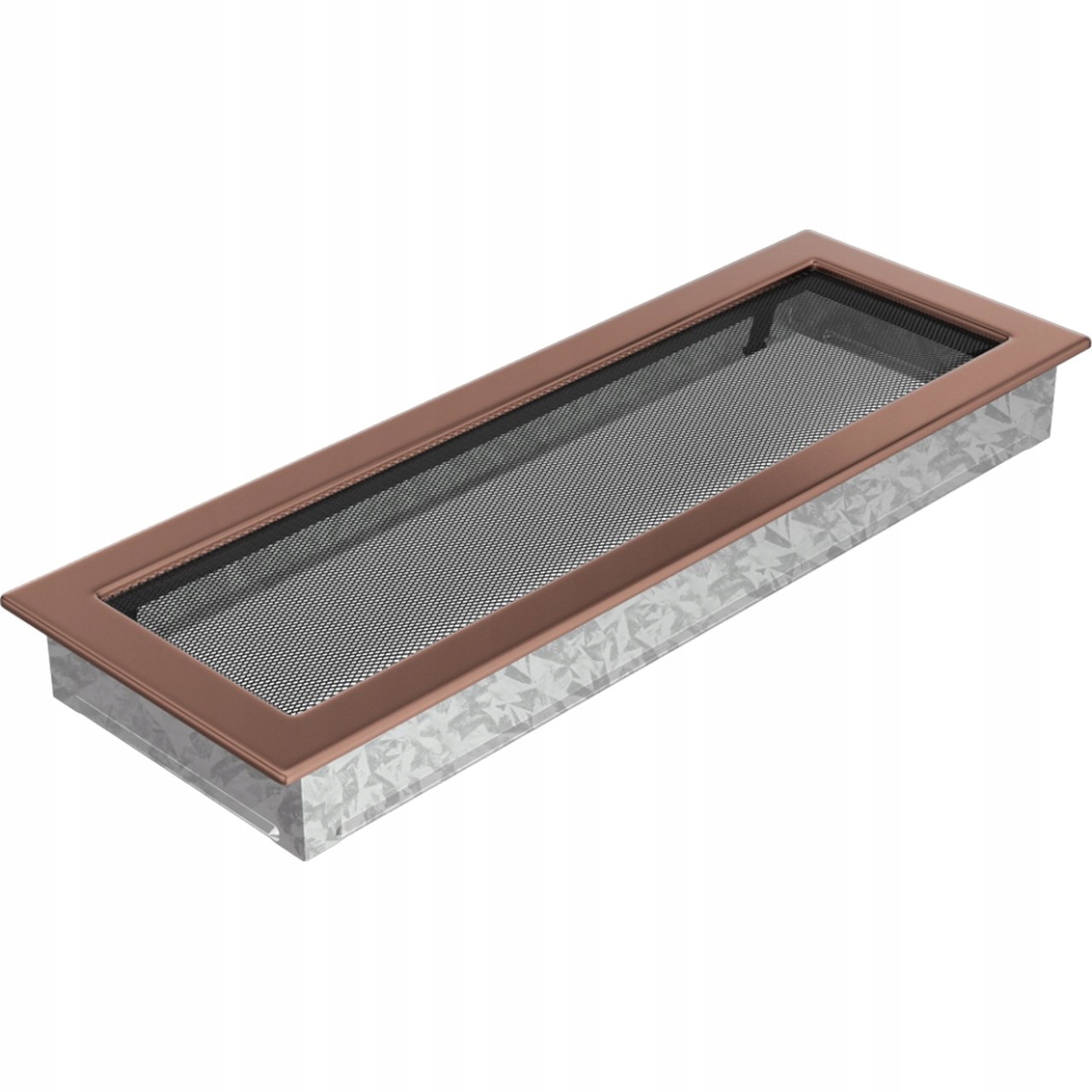 Galvanická medená ventilačná mriežka 17x49 + zdarma