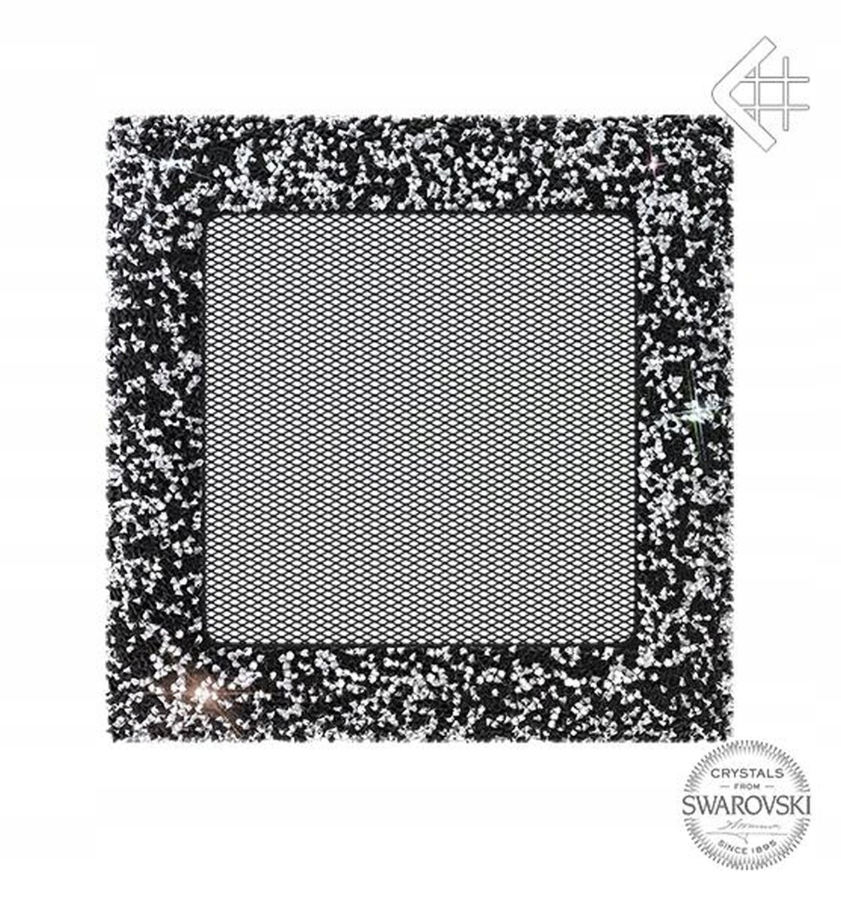 Vetracia mriežka 17/17 SWAROVSKI čierna a strieborná