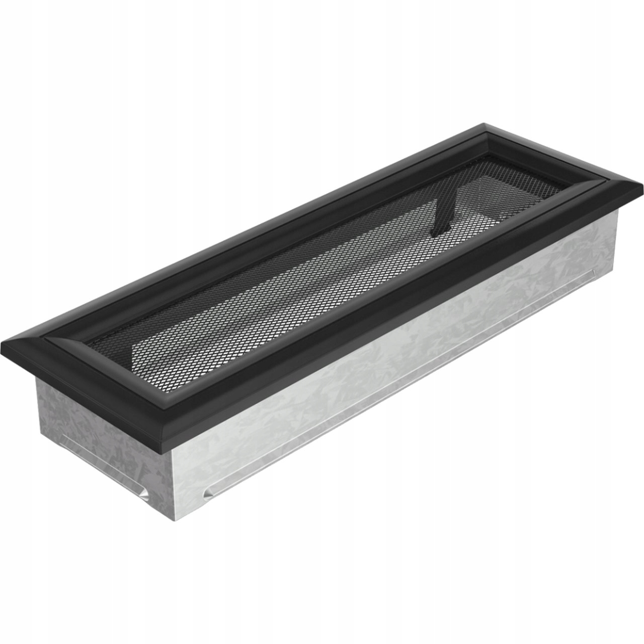 Čierna vetracia mriežka krbu 11 × 32
