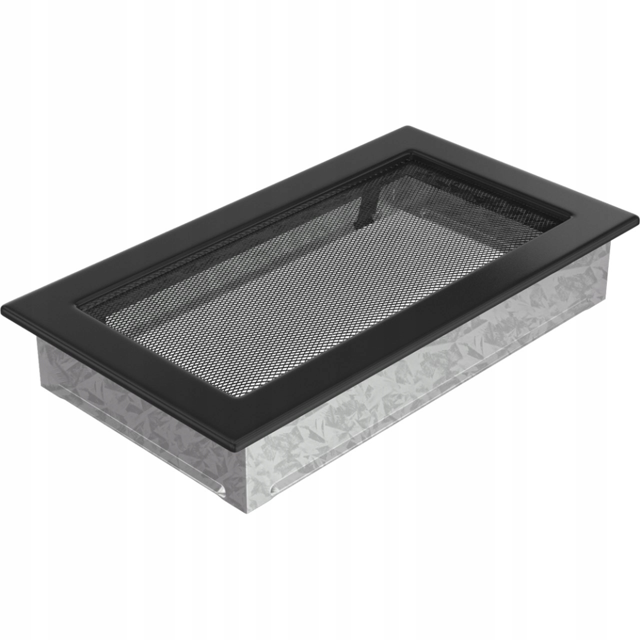 Čierna krbová vetracia mriežka 17 × 30