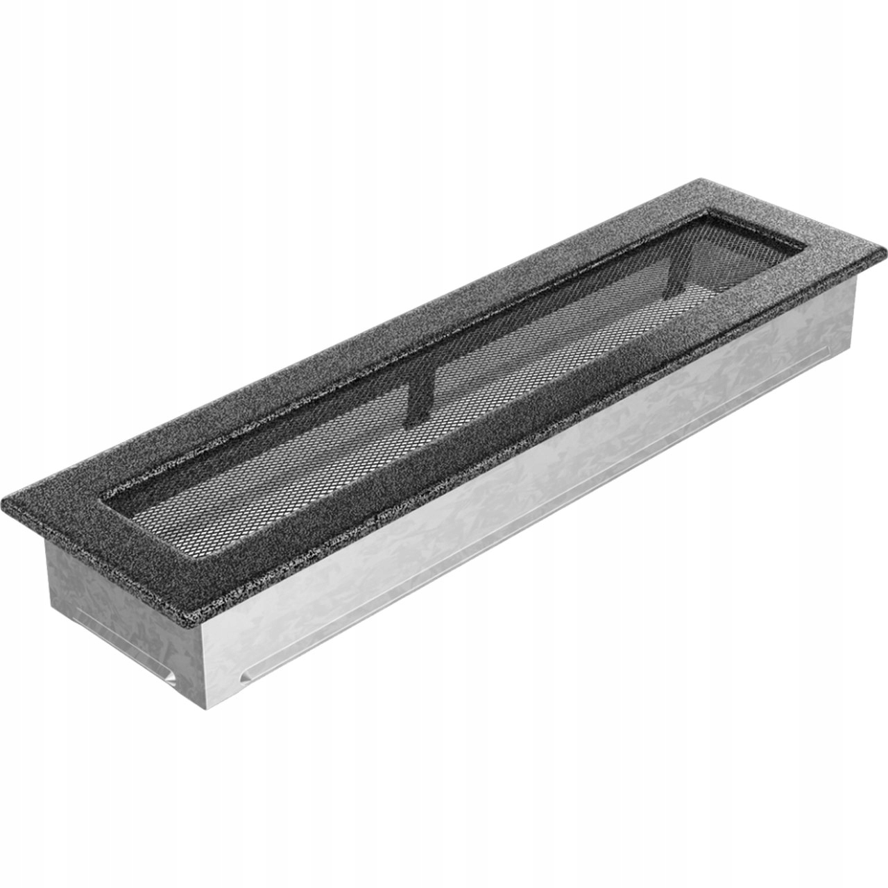 Čierno-strieborná vetracia mriežka 11 × 42 + zdarma