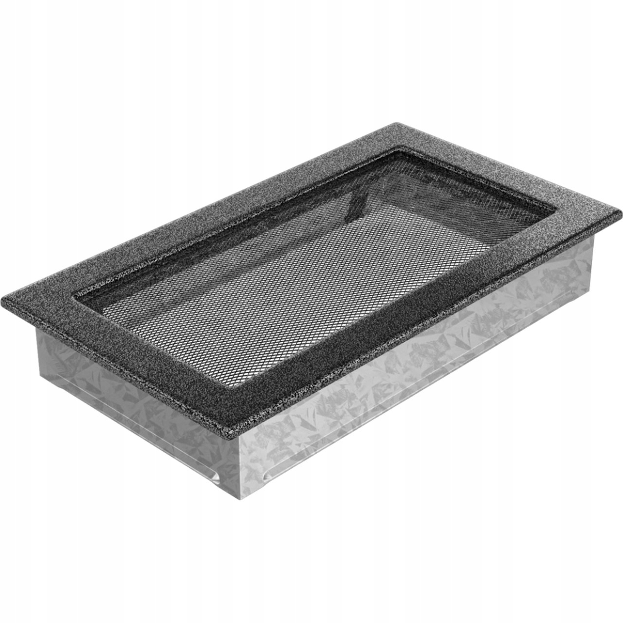 Čierno-strieborná vetracia mriežka 17 × 30 + zdarma