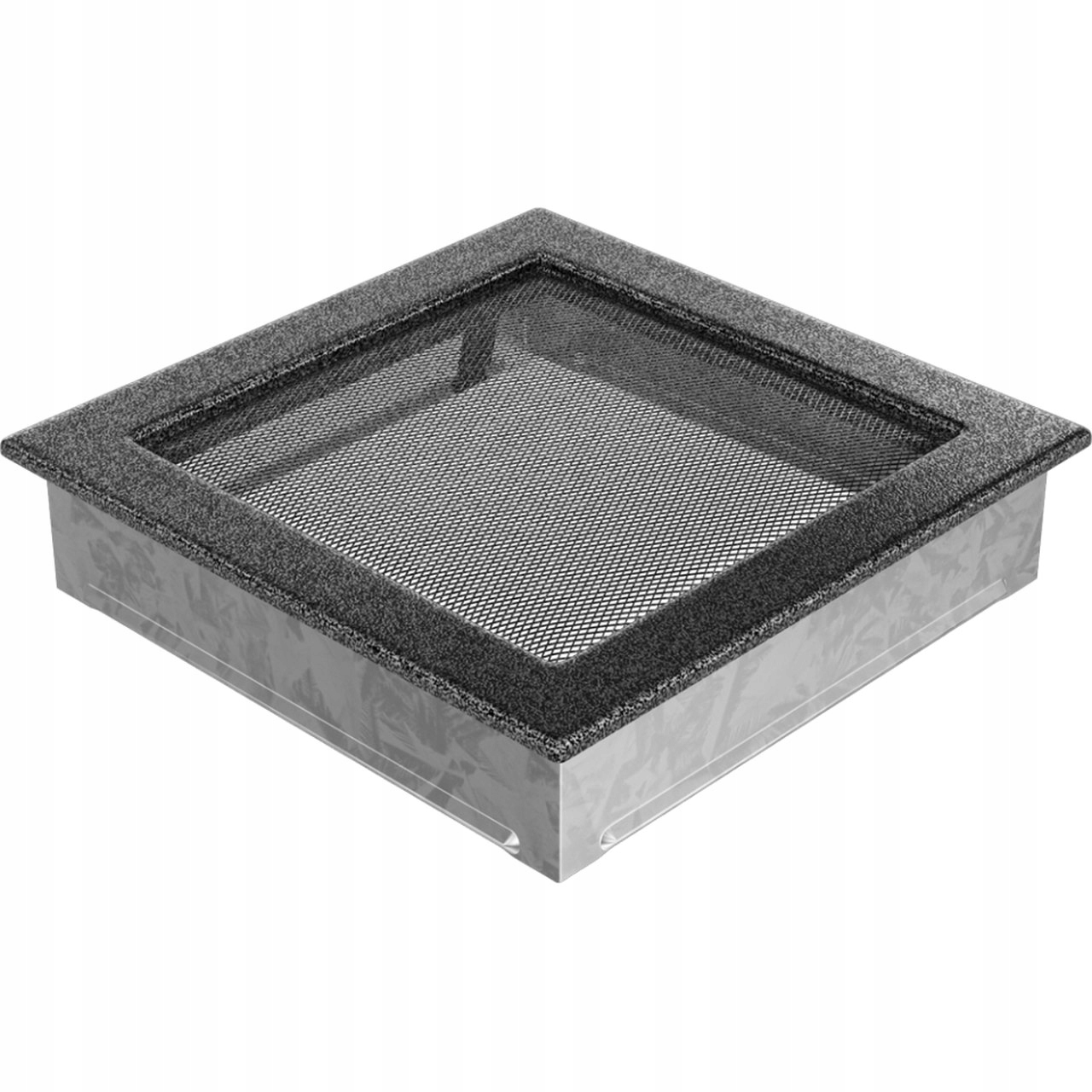 Čierno-strieborná vetracia mriežka 22 × 22 + zdarma