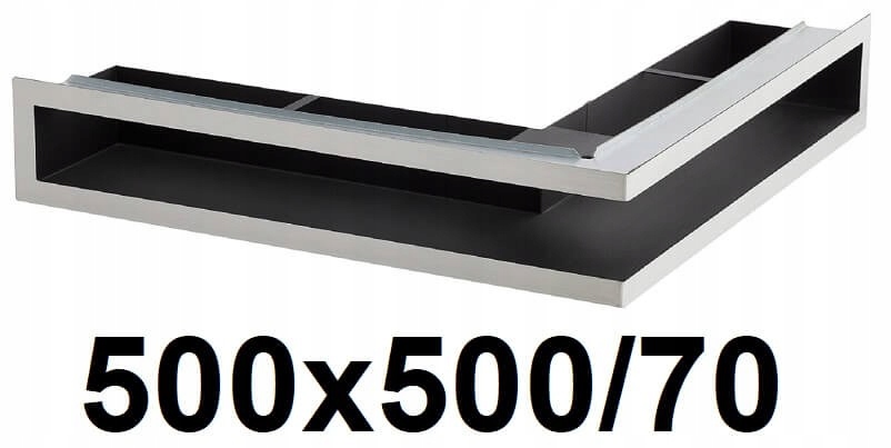 Vetracia mriežka - Mriežka s rámom 500x500 / 70 [mm] CHROM