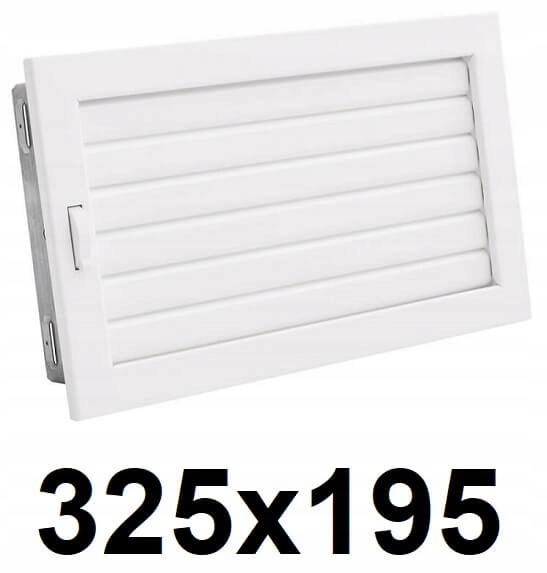 Vetracia mriežka – Mriežka s uzáverom, 325 × 195 [mm] BIELA