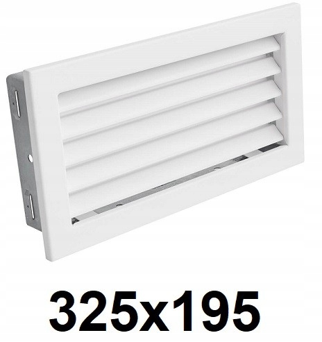 Vetracia mriežka – Mriežka s pevným uzáverom 325 × 195 [mm] BIELA